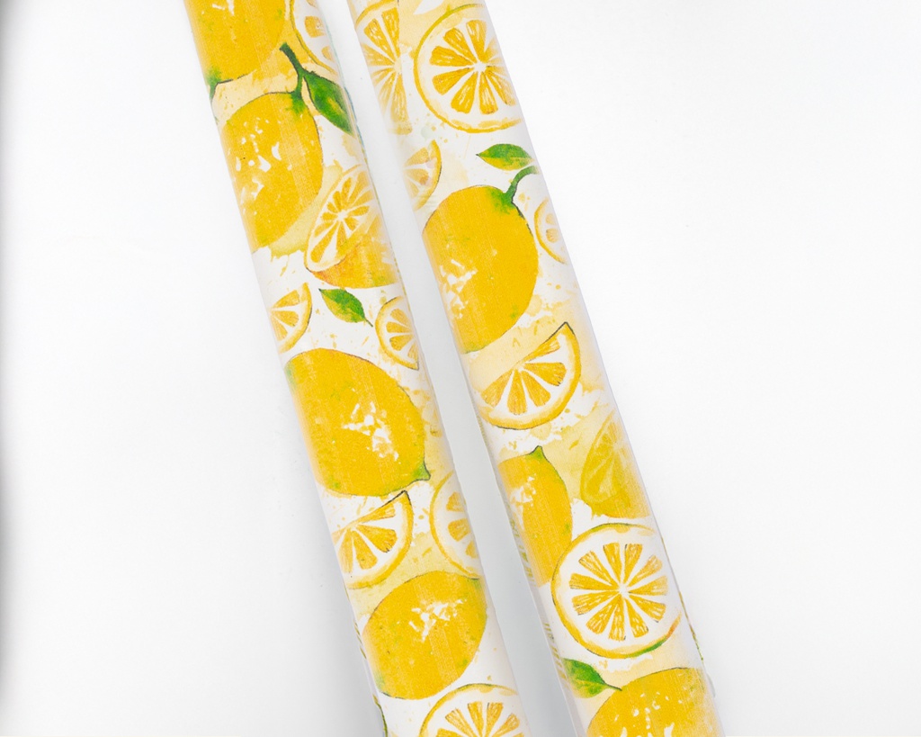 Lemons - Set of 2 Taper Candles