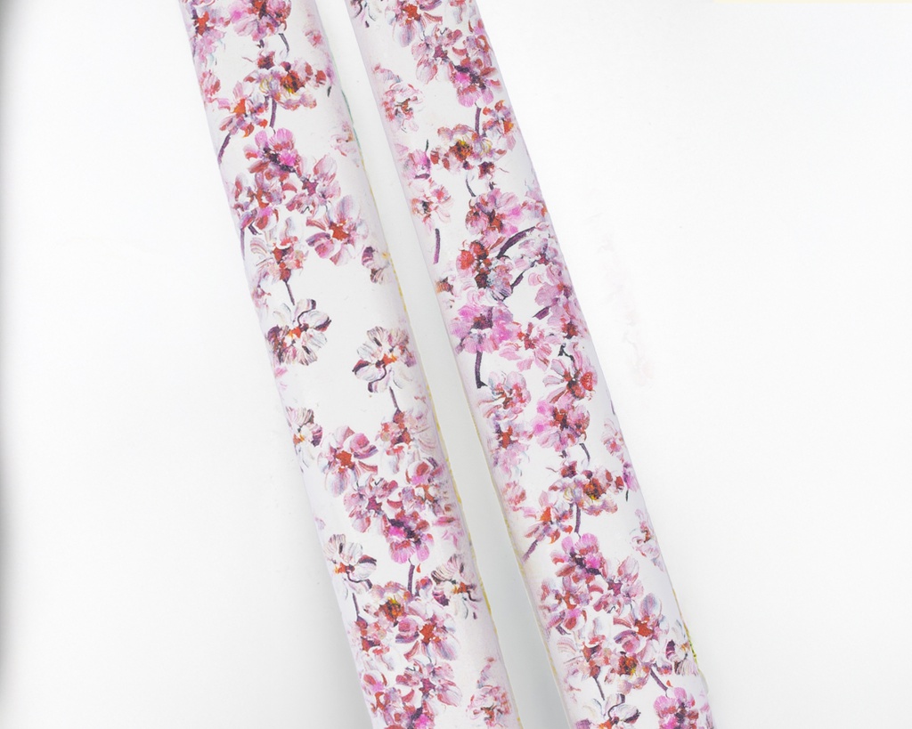 Pink Cherry Blossoms - Set of 2 Taper Candles