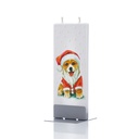 Santa Clause Dog Candle