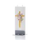 Tulips on Easter Cross Candle