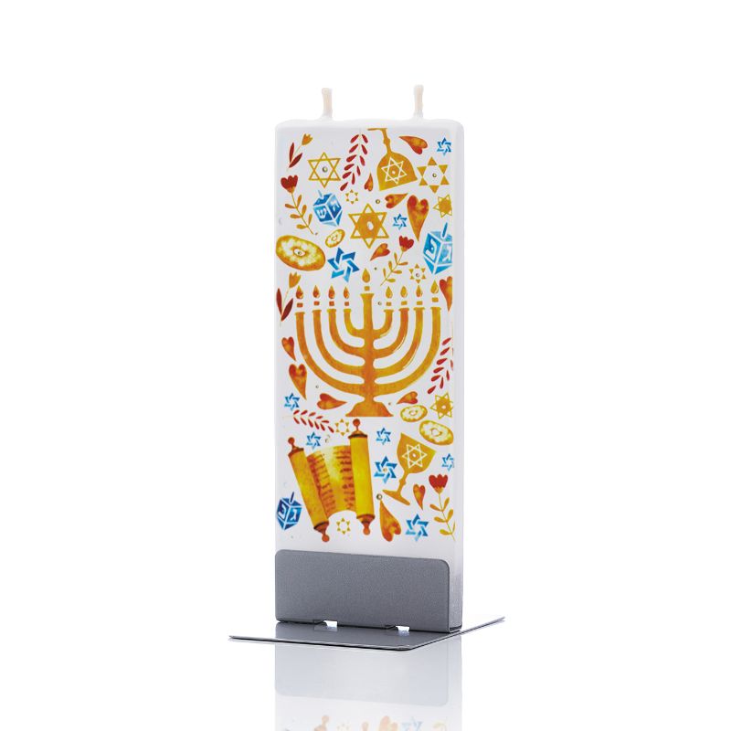 Hanukkah Menorah on Judaica Toss Print