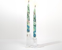 Flowers in a Rococo Vase, Paul Cezanne - Set of  2 Taper Candles