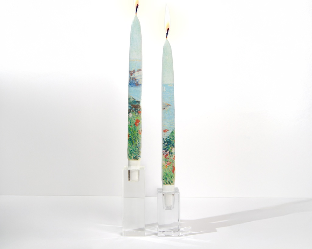 Childe Hassam Poppies, Isles of Shoals, 1891 - Set of  2 Taper Candles